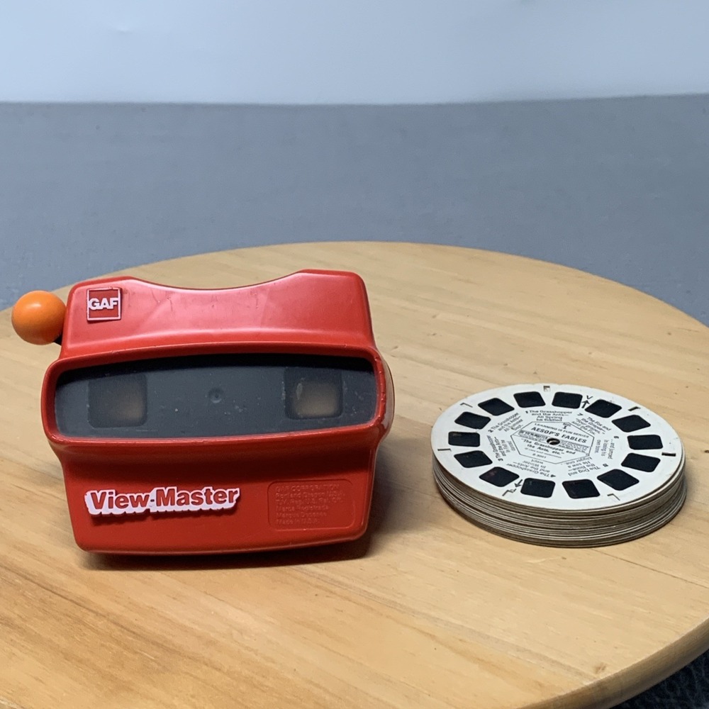 VTG GAF View-Master Model L Lot 18 Reel Spider-Man Disney Winnie Pooh Kong WORKS